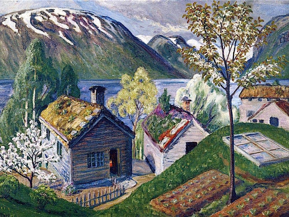 The Cold Frame Mound By Nicolai Astrup Fine Art Print