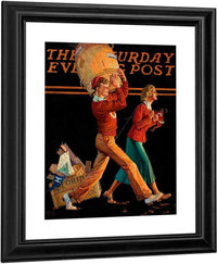 The College Sweethearts Saturday Evening Post Cover November 14 1936 By Monte Crews Fine Art Print