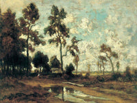 The Colliers Hut In The Forest Of Fontainebleau 1855 By Theodore Rousseau Fine Art Print