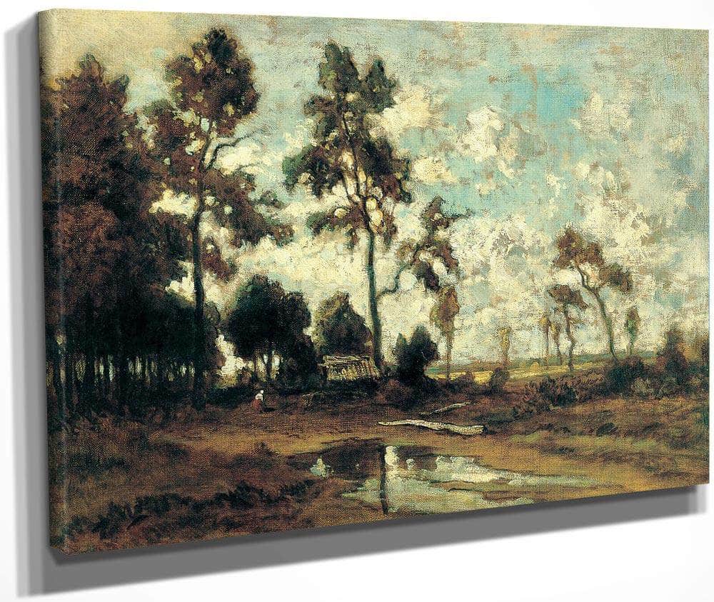 The Colliers Hut In The Forest Of Fontainebleau 1855 By Theodore Rousseau Fine Art Print