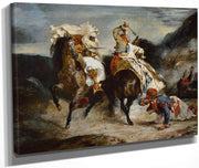 The Combat Of The Giaour And Hassan By Eugene Delacroix Fine Art Print