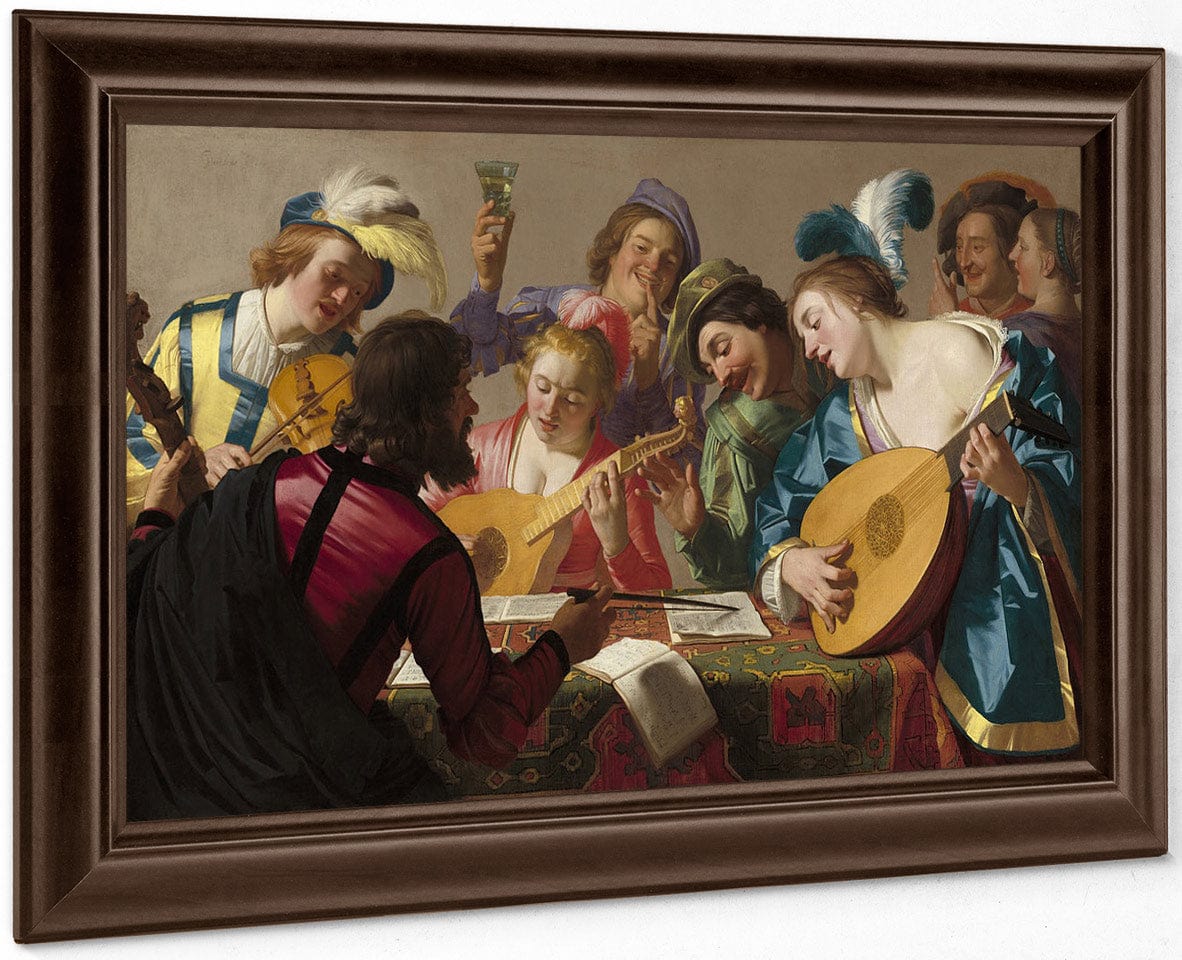 The Concert By Gerrit Van Honthorst Fine Art Print