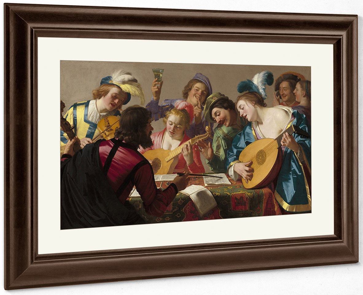 The Concert By Gerrit Van Honthorst Fine Art Print