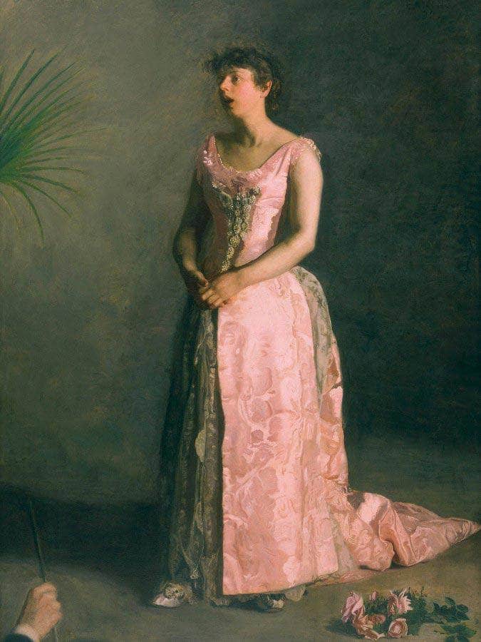 The Concert Singer By Thomas Eakins Fine Art Print