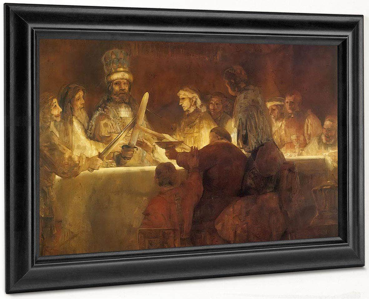 The Conspiracy Of Claudius By Rembrandt Fine Art Print