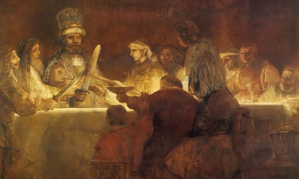 The Conspiracy Of Claudius By Rembrandt Fine Art Print