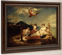 The Coral Finder Venus And Her Youthful Satellites By William Etty Fine Art Print
