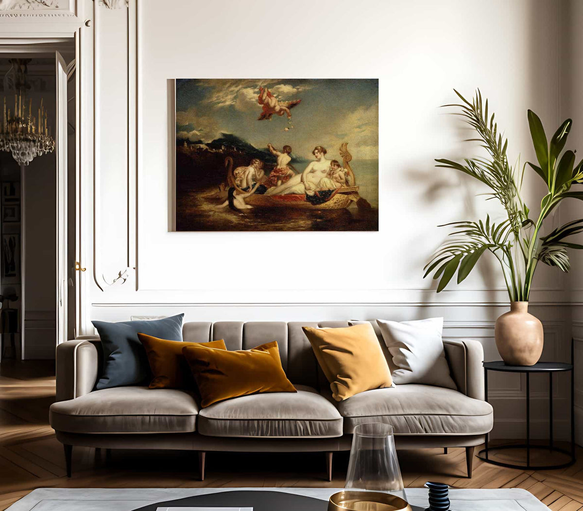 The Coral Finder Venus And Her Youthful Satellites By William Etty Fine Art Print