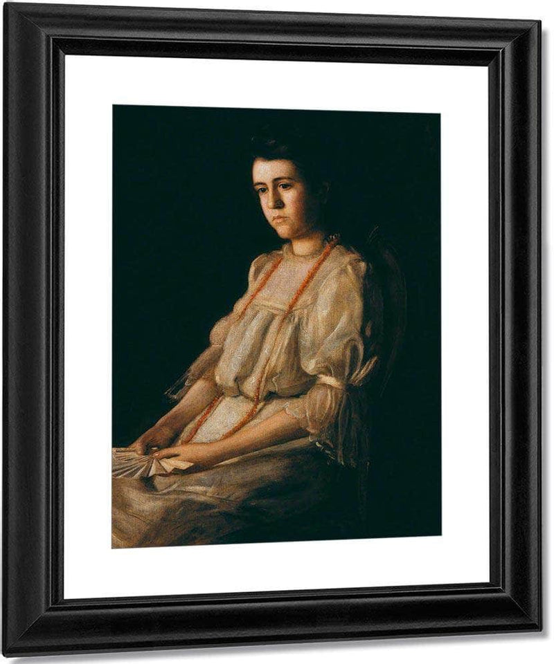 The Coral Necklace By  Thomas Eakins Fine Art Print