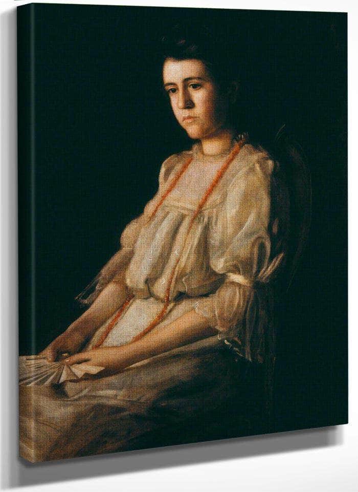 The Coral Necklace By  Thomas Eakins Fine Art Print