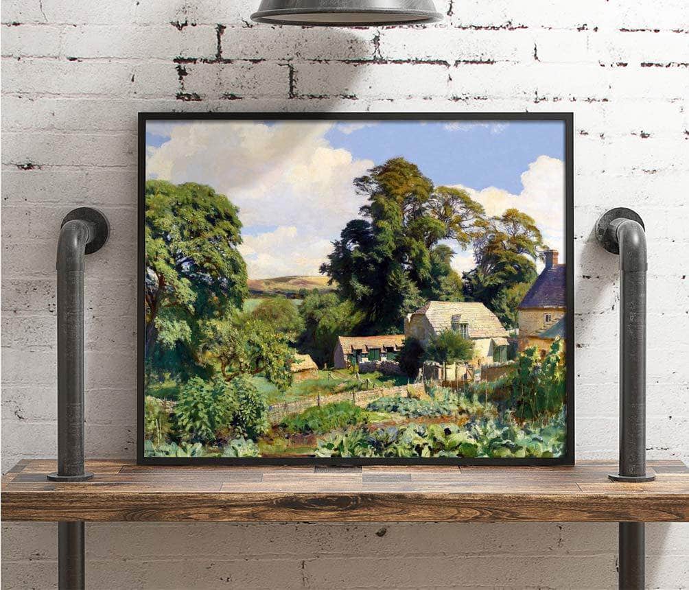The Cottage Garden Painting George Spencer Watson Canvas Art Fine Art Print