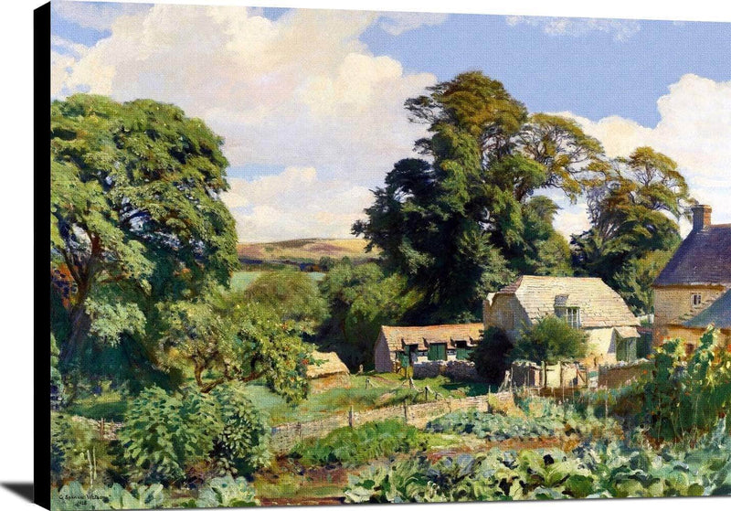 The Cottage Garden Painting George Spencer Watson Canvas Art Fine Art Print