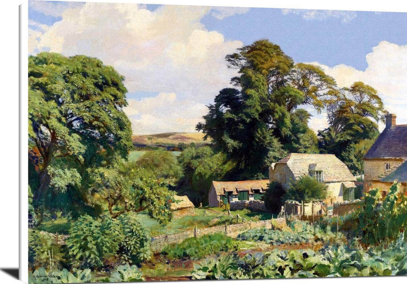 The Cottage Garden Painting George Spencer Watson Canvas Art Fine Art Print