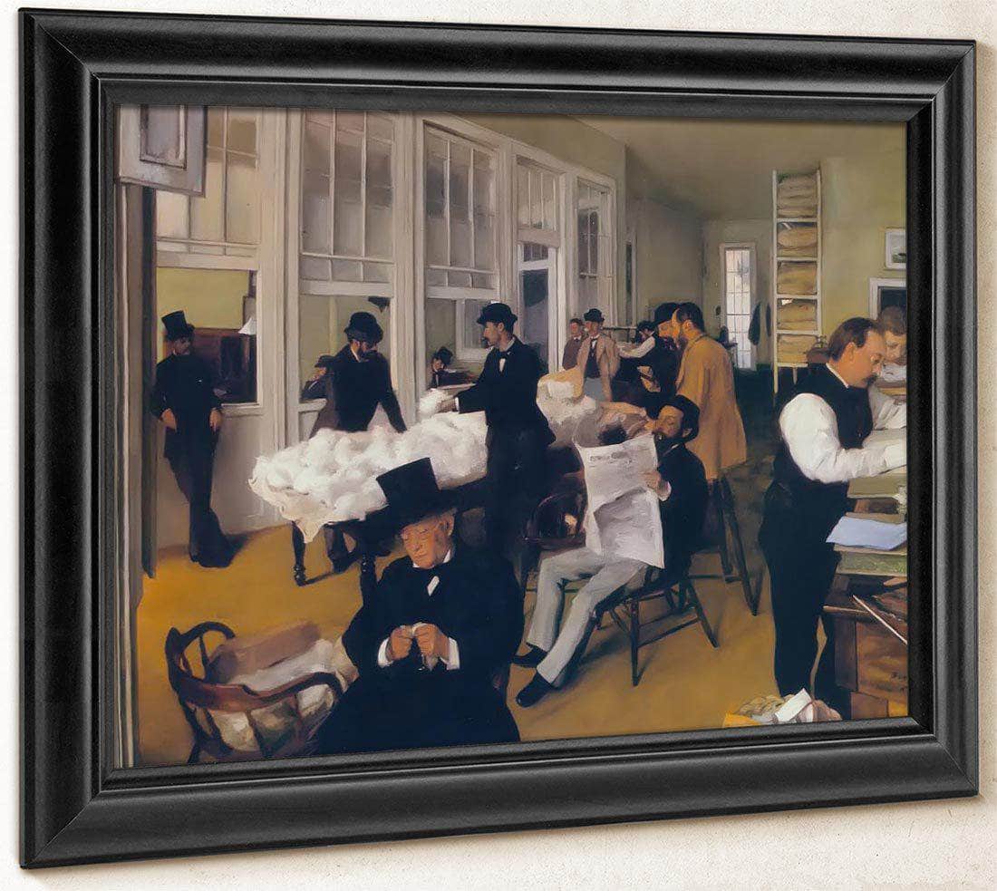 The Cotton Exchange At New Orleans By Edgar Degas Fine Art Print