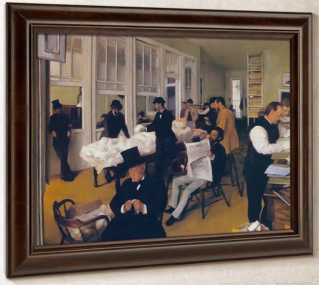 The Cotton Exchange At New Orleans By Edgar Degas Fine Art Print