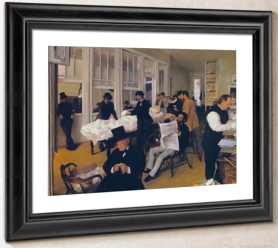 The Cotton Exchange At New Orleans By Edgar Degas Fine Art Print
