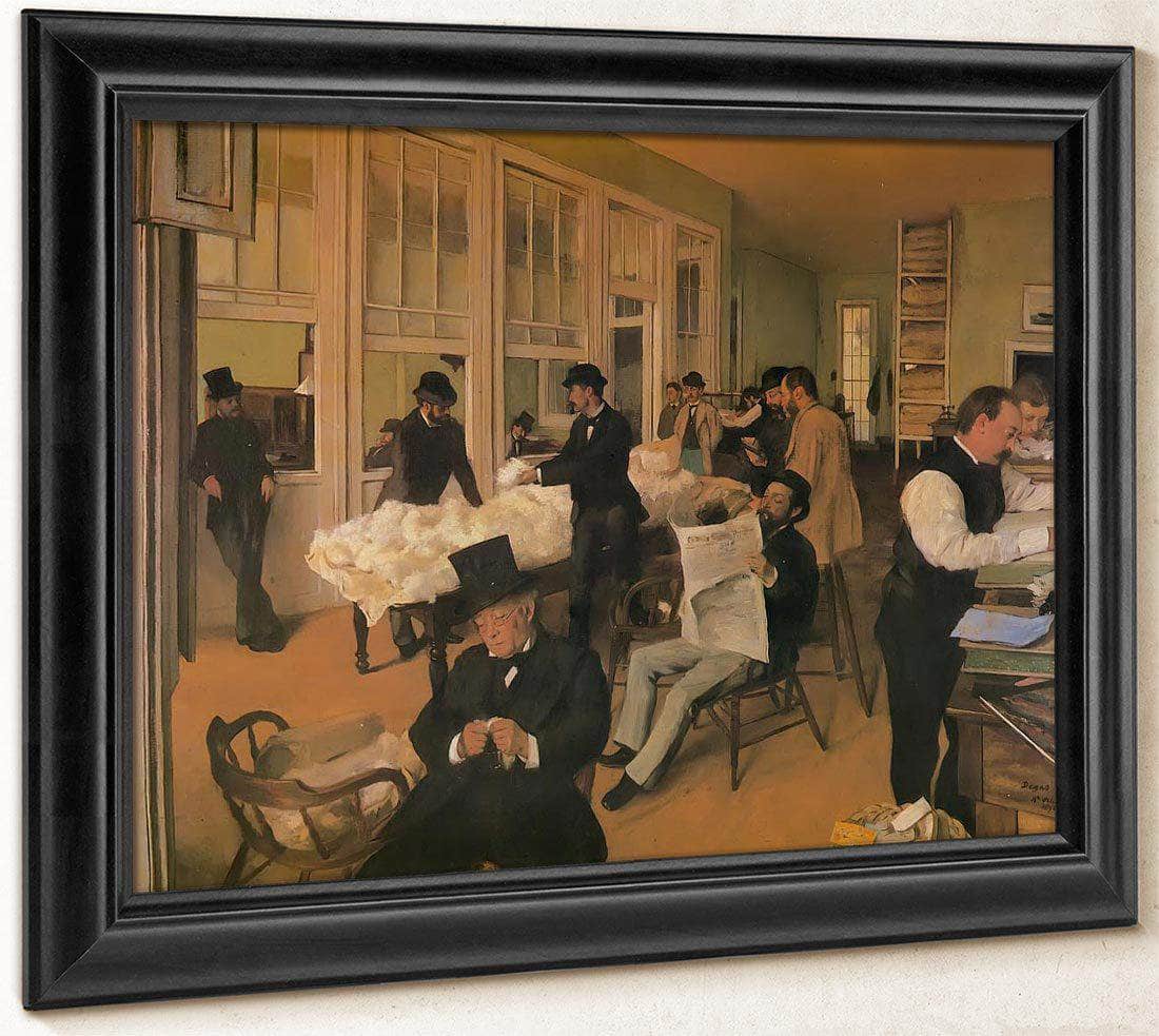 The Cotton Market, New Orleans By Edgar Degas Fine Art Print