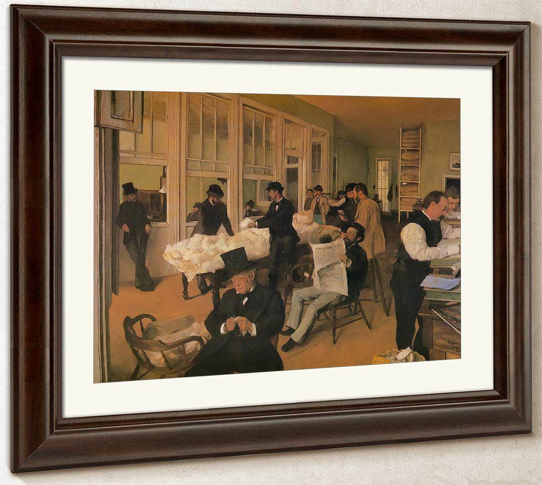 The Cotton Market, New Orleans By Edgar Degas Fine Art Print