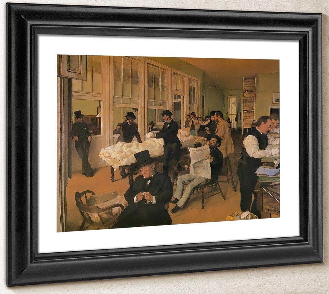 The Cotton Market, New Orleans By Edgar Degas Fine Art Print