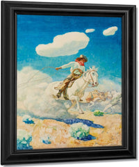 The Cowboy's Life By NC Wyeth Fine Art Print