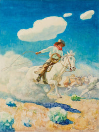 The Cowboy's Life By NC Wyeth Fine Art Print