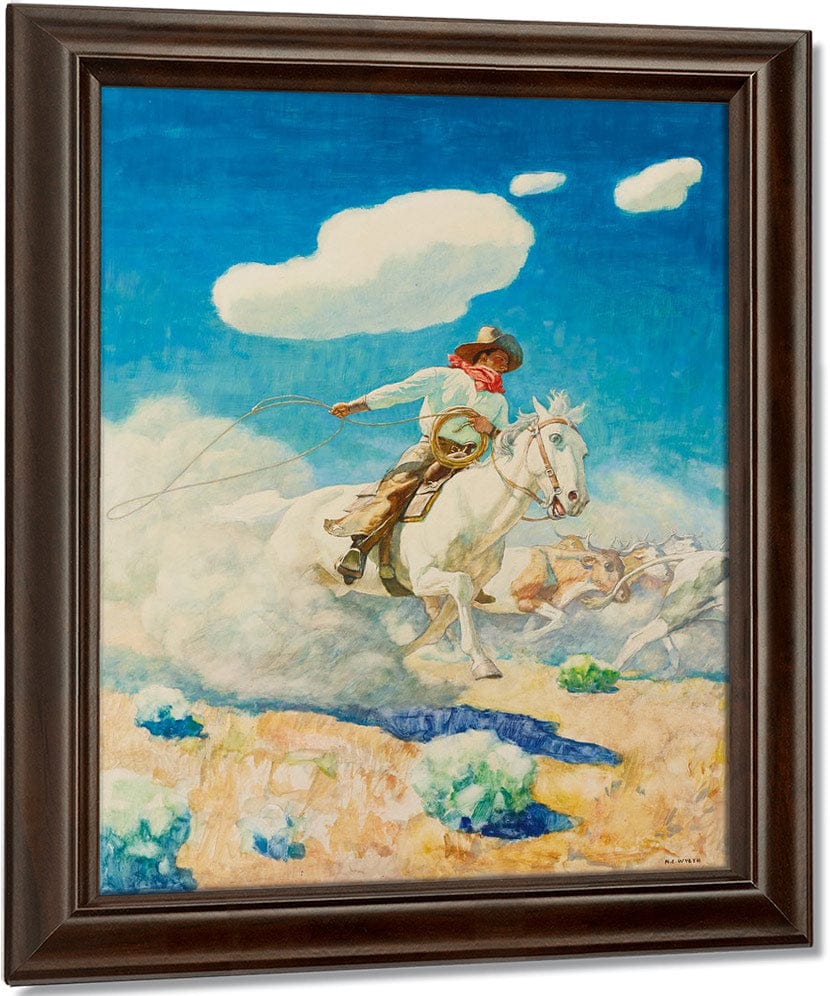 The Cowboy's Life By NC Wyeth Fine Art Print
