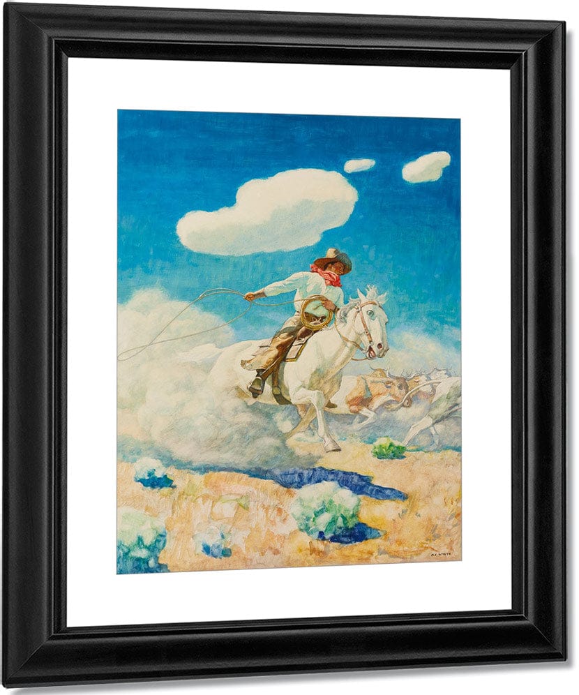 The Cowboy's Life By NC Wyeth Fine Art Print