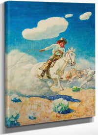 The Cowboy's Life By NC Wyeth Fine Art Print