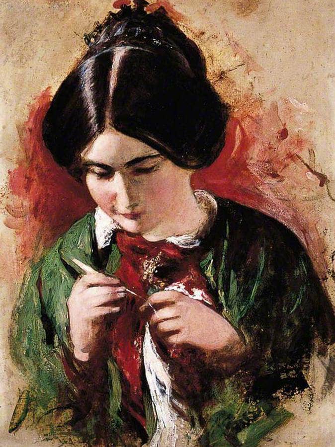 The Crochet Worker(Also Known As Mary Ann Purdon) By William Etty Fine Art Print