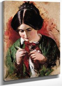 The Crochet Worker(Also Known As Mary Ann Purdon) By William Etty Fine Art Print