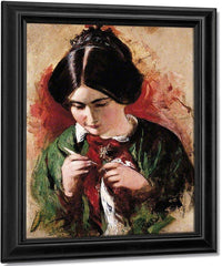 The Crochet Worker(Also Known As Mary Ann Purdon) By William Etty Fine Art Print