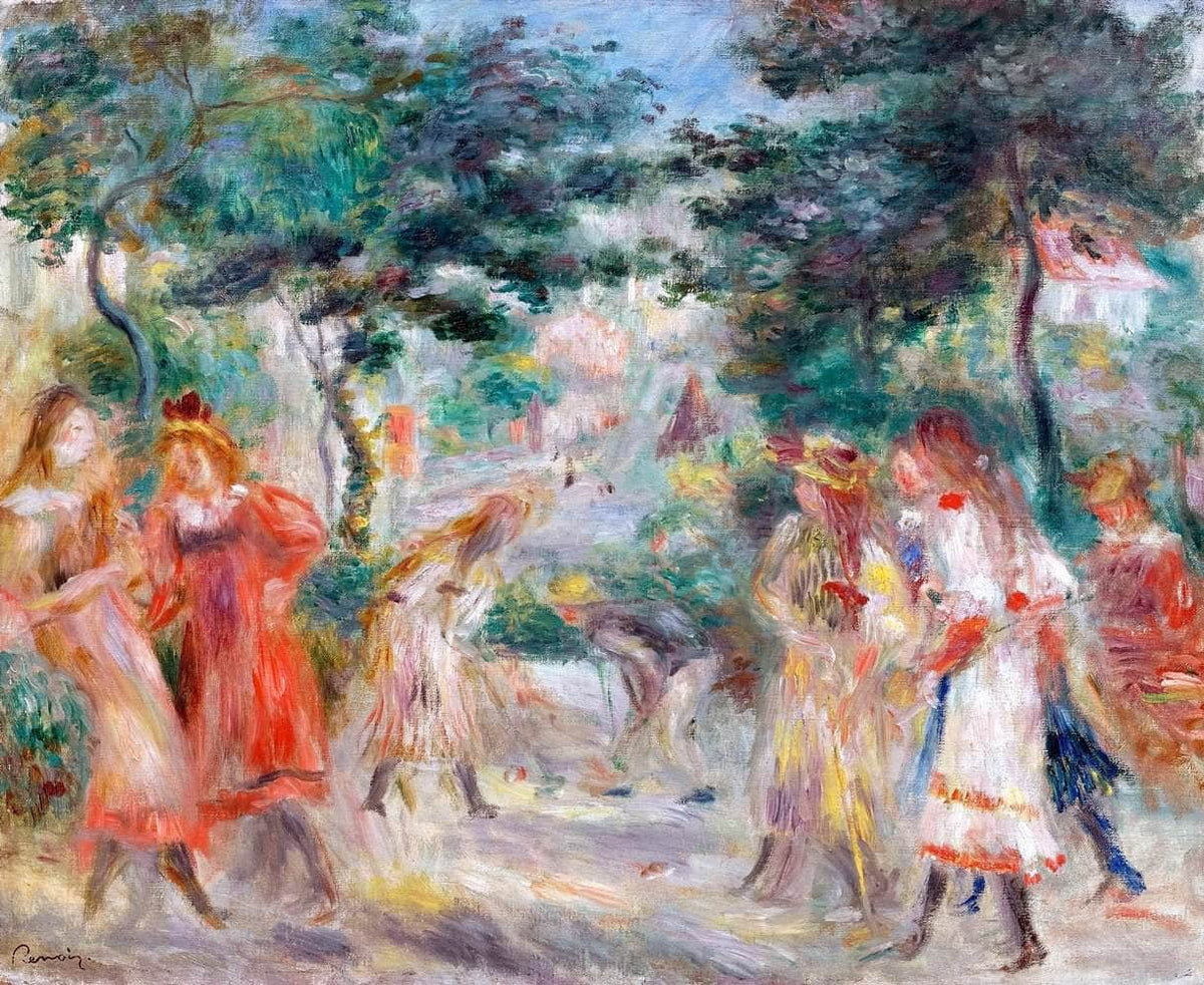 The Croquet Party Montmartre Painting Auguste Renoir Canvas Art Fine Art Print