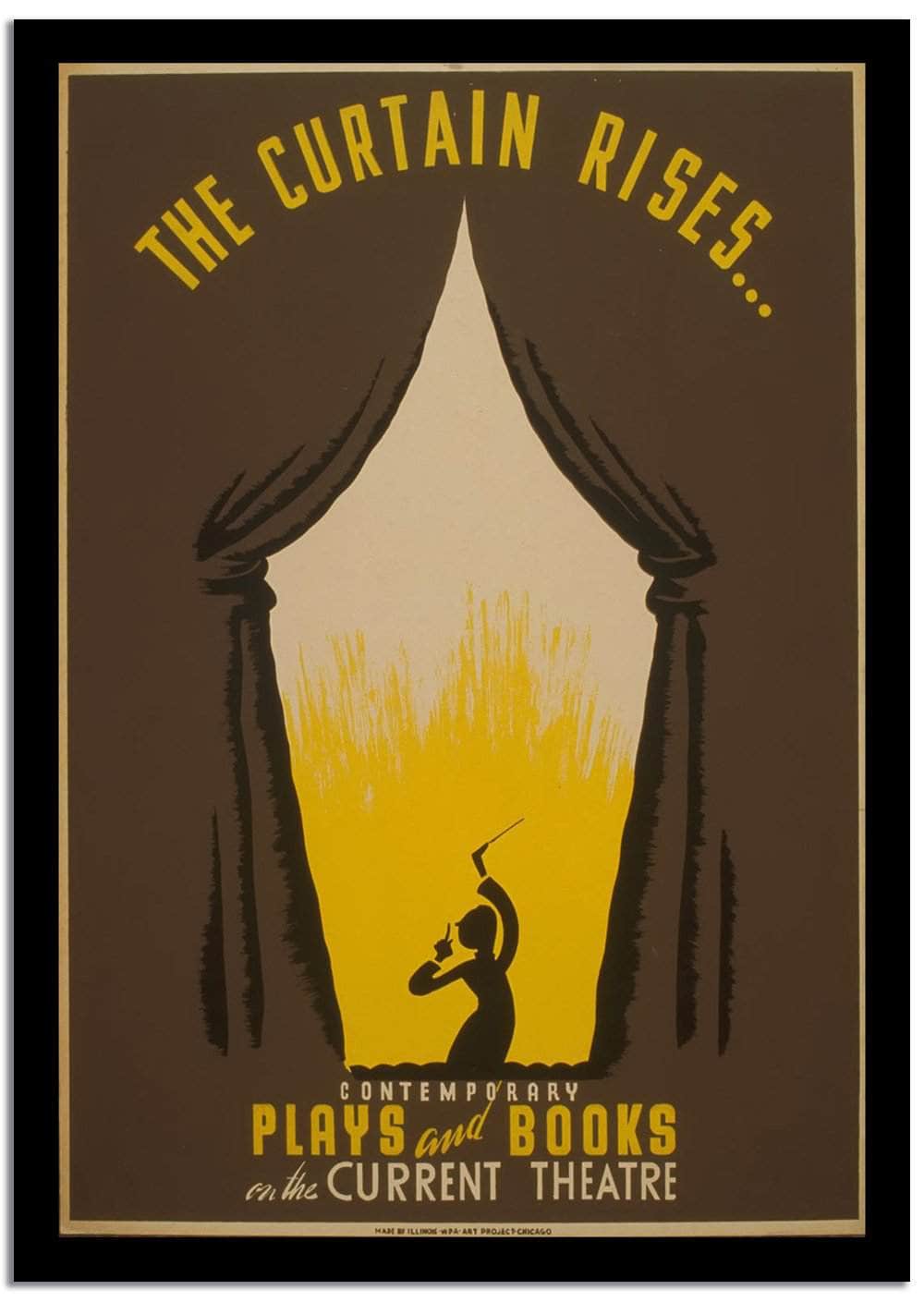 The Curtain Rises Vintage Framed Movie Poster Fine Art Print