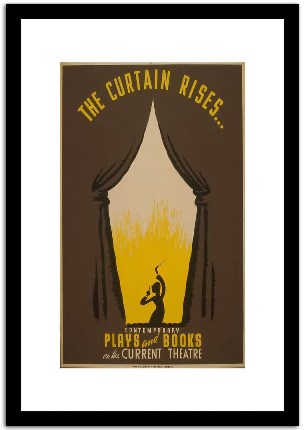 The Curtain Rises Vintage Framed Movie Poster Fine Art Print