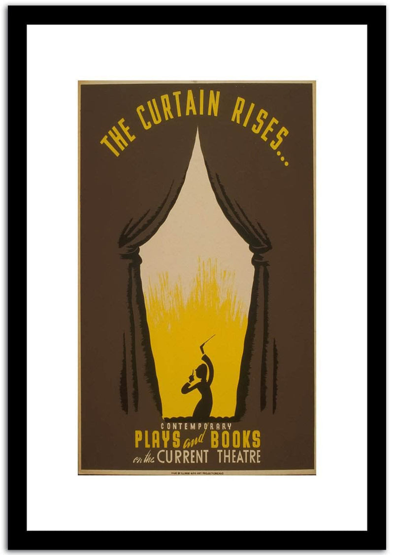 The Curtain Rises Vintage Framed Movie Poster Fine Art Print