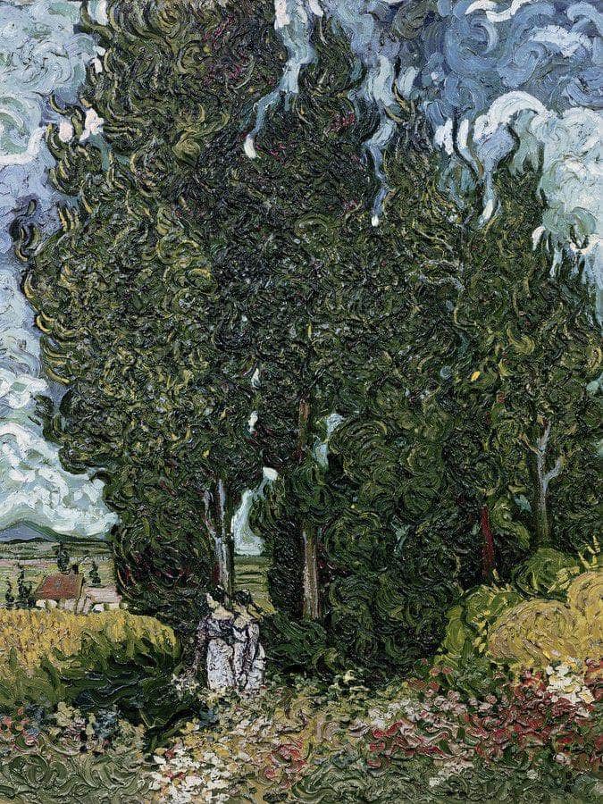 The Cypresses By Vincent Van Gogh Fine Art Print