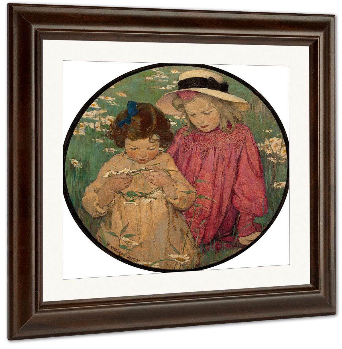 The Daisy Wreath By Jessie Willcox Smith Fine Art Print