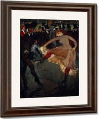 The Dance At The Moulin Rouge Detail Showing Valentin Desosse (The 'Boneless') On The Left Dancing With A Girl With Red Stockings By Henri Marie Raymond De Toulouse Lautrec Monfa Fine Art Print