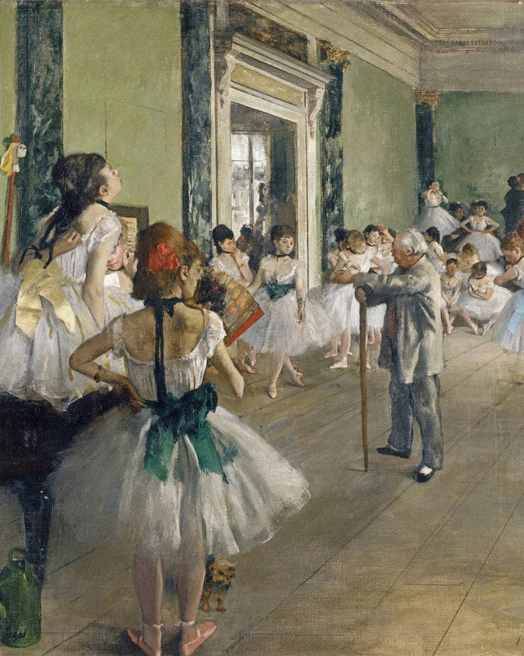The Dancing Lesson By Edgar Degas Fine Art Print