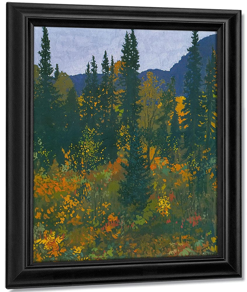 The Dark Woods Interior By Frank Johnston Fine Art Print