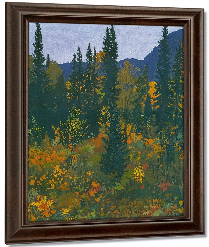 The Dark Woods Interior By Frank Johnston Fine Art Print