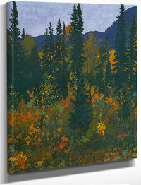 The Dark Woods Interior By Frank Johnston Fine Art Print