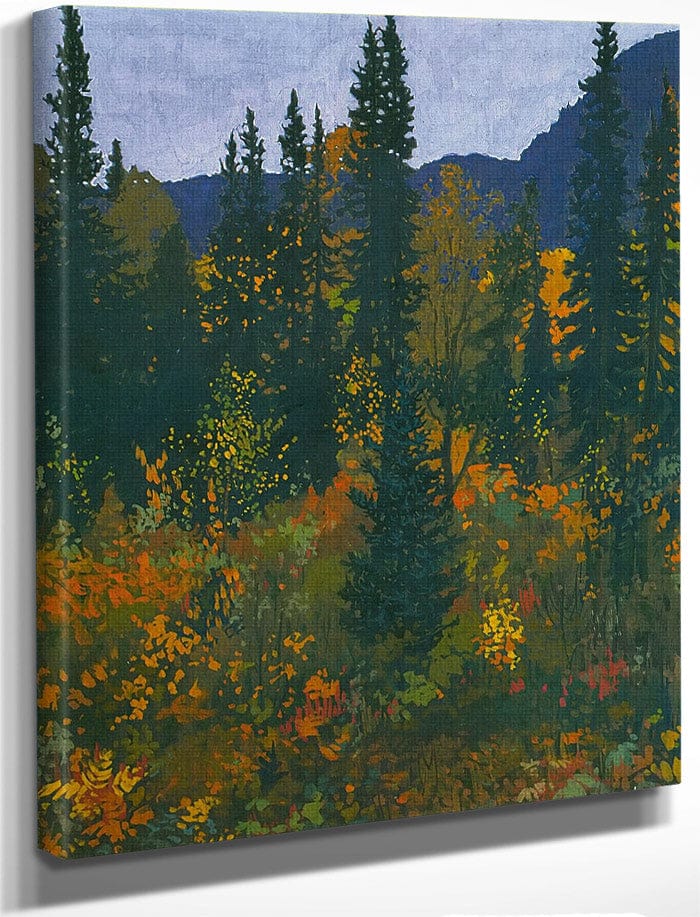 The Dark Woods Interior By Frank Johnston Fine Art Print