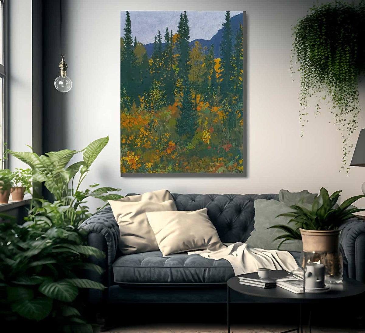 The Dark Woods Interior By Frank Johnston Fine Art Print