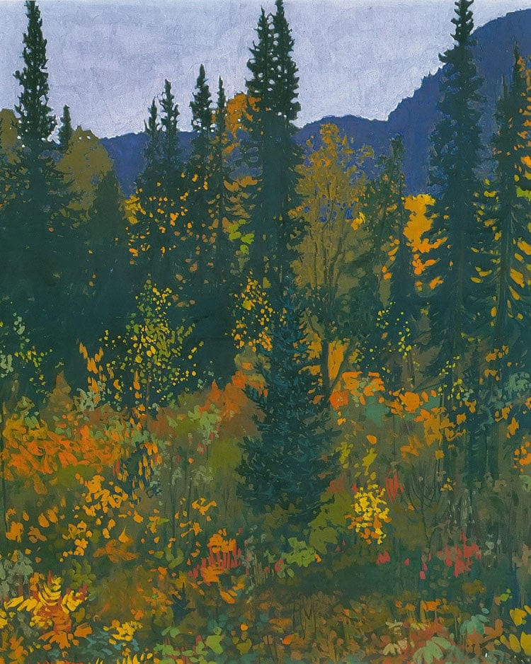 The Dark Woods Interior By Frank Johnston Fine Art Print