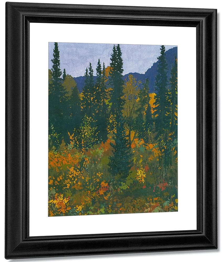 The Dark Woods Interior By Frank Johnston Fine Art Print