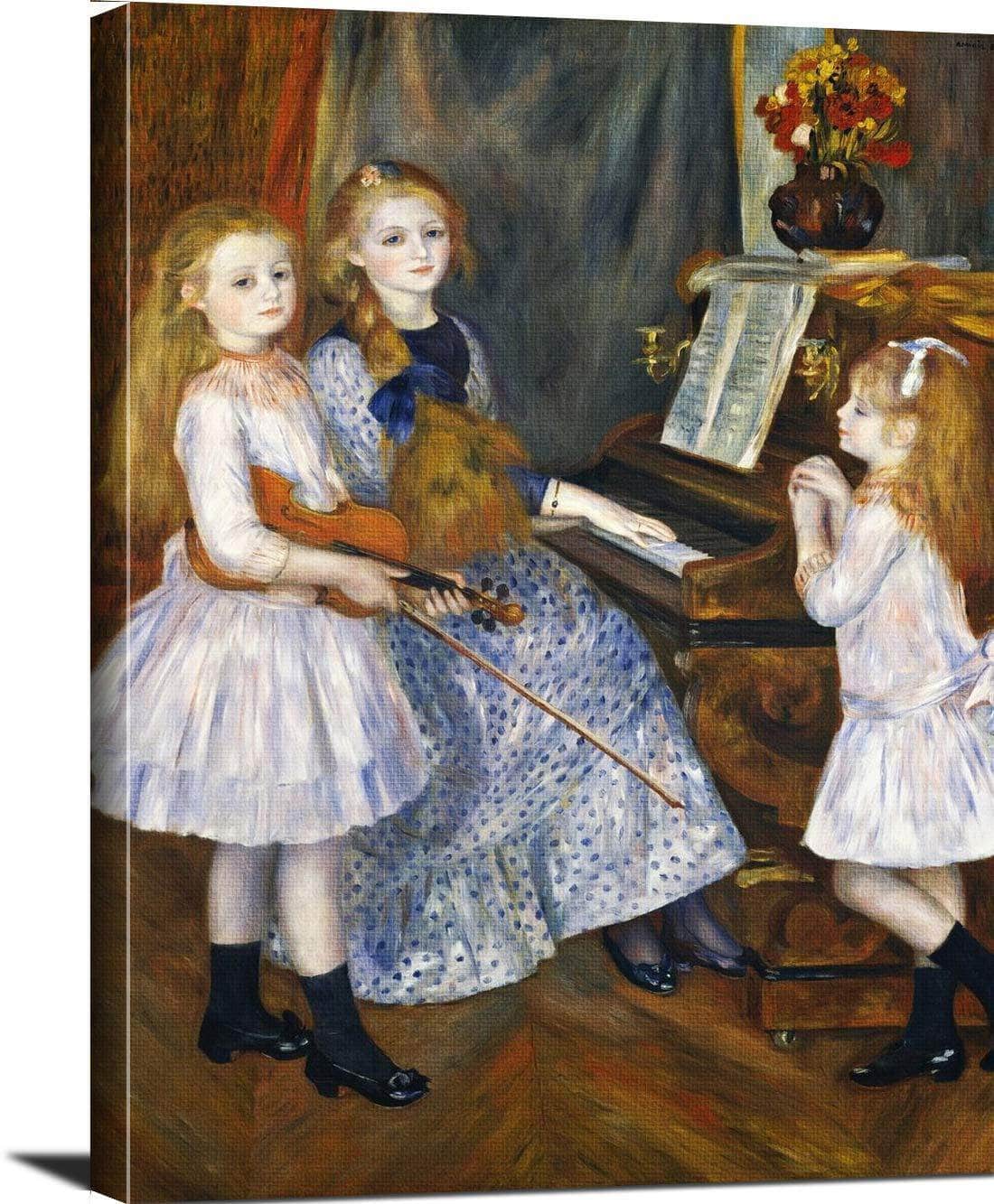 The Daughters Of Catulle Mendes Painting Auguste Renoir Canvas Art Fine Art Print