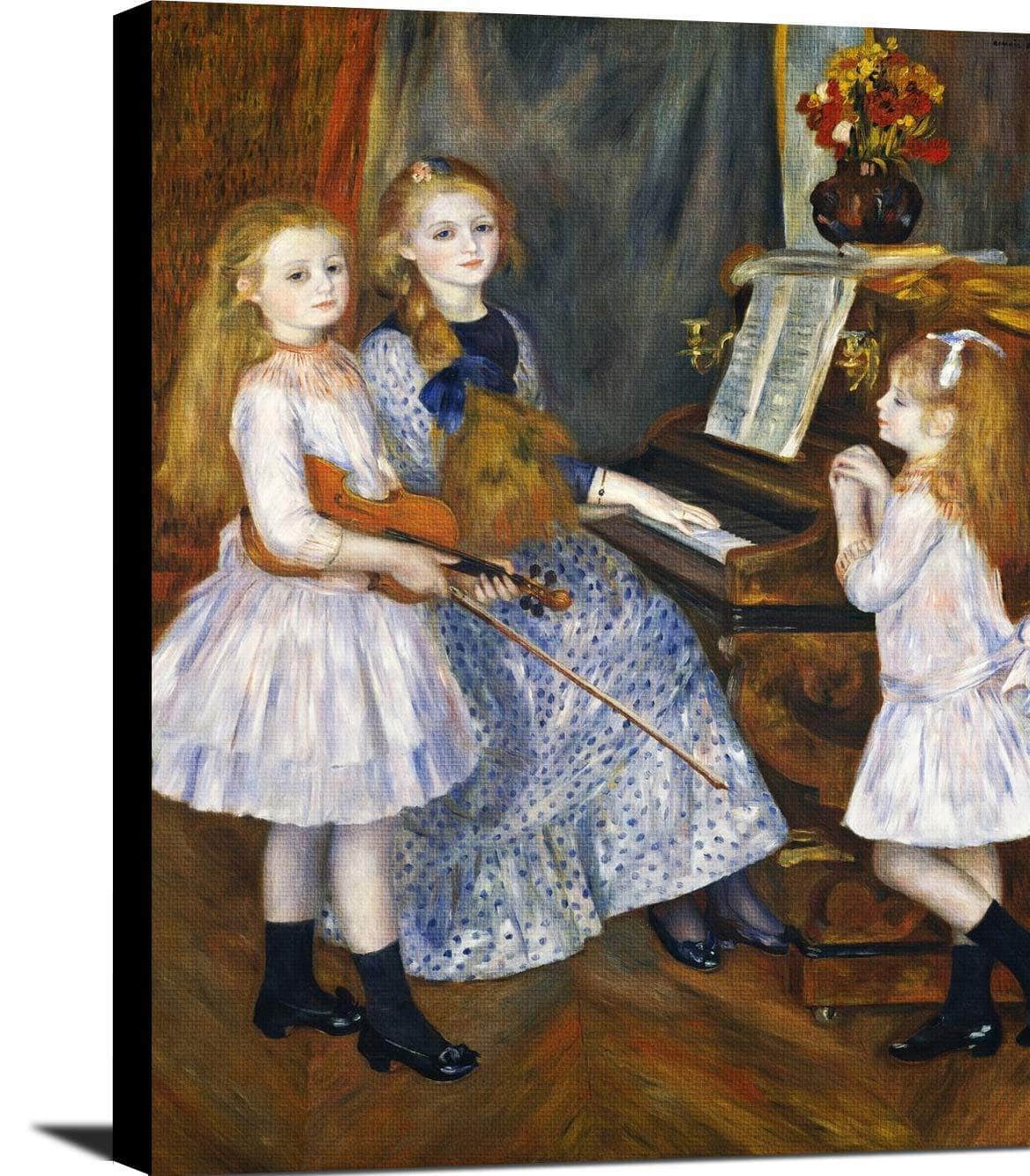 The Daughters Of Catulle Mendes Painting Auguste Renoir Canvas Art Fine Art Print