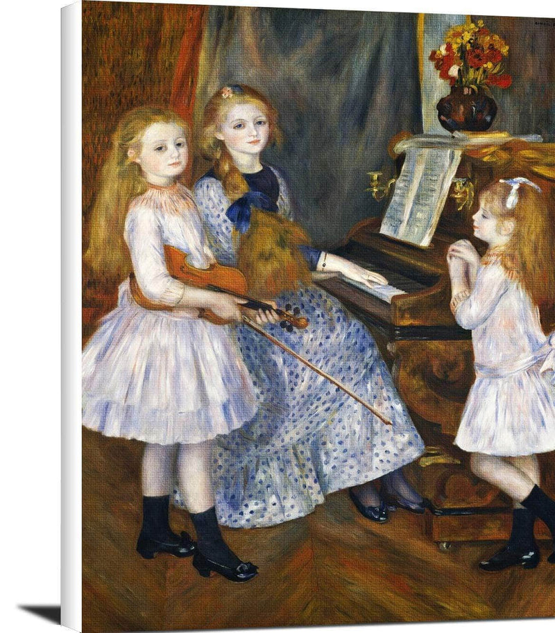The Daughters Of Catulle Mendes Painting Auguste Renoir Canvas Art Fine Art Print
