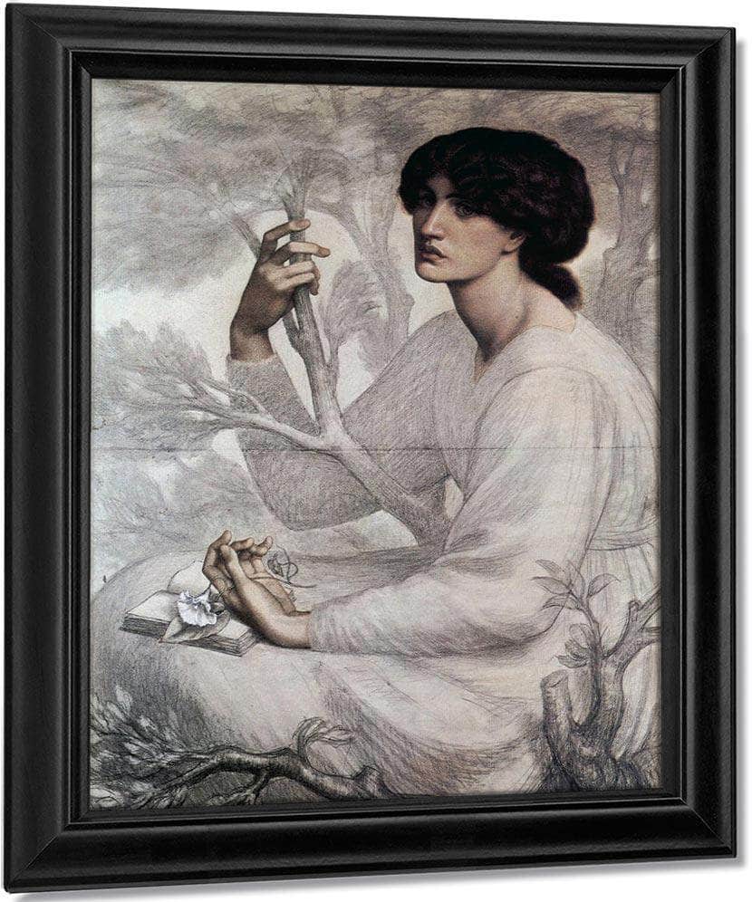 The Day Dream Study 1878 Chalk 104 8X76 8Cm Ashmolean Museum Oxford By Dante Gabriel Rossetti Fine Art Print